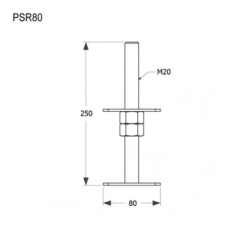 Heavy Duty Galvanised Adjustable Post Support – 80mm 100mm 130mm