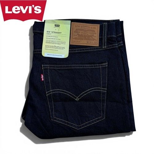 Levi’s 514 Straight Fit Stretch Jeans BNWT Dark Blue Denim W30-W40 Men’s