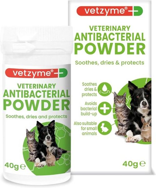 Vetzyme | Veterinary Antibacterial Powder For Dogs, Cats and Small Pets, 40g