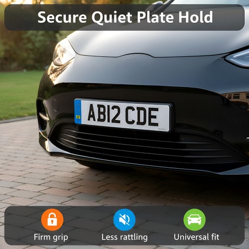2 x "BLACK" EFFECT NUMBER PLATE HOLDER SURROUND FOR ANY CAR — image 17