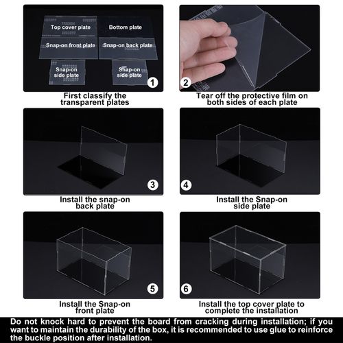 Acrylic Display Case Plastic Box Cube Storage Box Clear 41x36x20.5cm — image 6