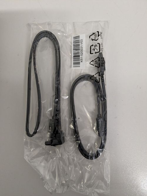 4 x Locking SATA Cables 6Gbps Serial Hard Drive 44cm DATA Leads 2 x 2 Pack Black — image 1