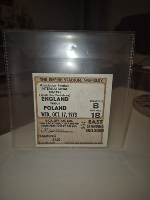 ENGLAND V POLAND 1973 INTERNATIONAL TICKET