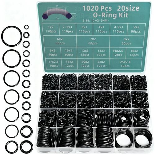 1020 Pcs O Ring Kit 20 Size Nitrile Rubber O Ring Assortment Set for Car Auto UK — image 1