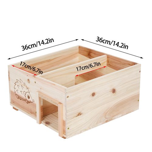 Eco Friendly Wooden Hedgehog House Gerbil Hamster Rat Hibernation Shelter Hutch — image 11