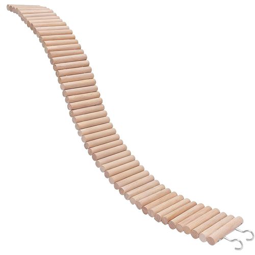 30cm Hamster Suspension Bridge Toy - Long Climbing Wooden Ladder for Hamsters — image 1