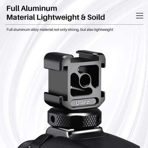 Triple Cold Shoe Mount Extension Bracket 1/4'' Screw for Microphone Video Light — image 4