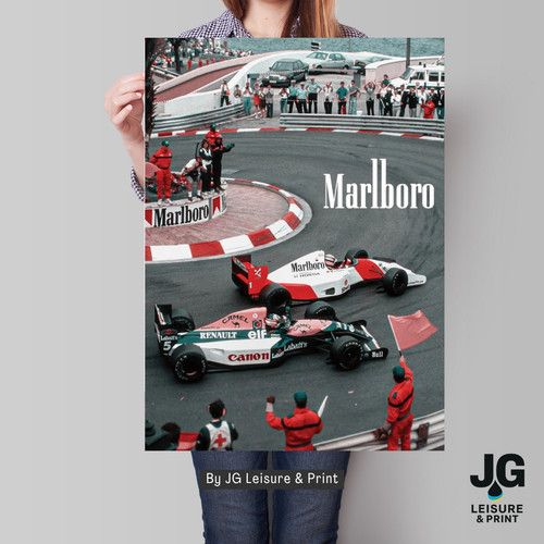 Ayrton Senna Inspired Formula One F1 Print - wall art poster A4 A3 A2 A1