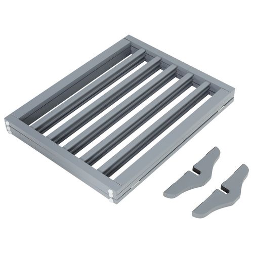 3 Panels Foldable Pet Gate Play Pen Wooden Divider Fences Barrier Doorway Grey — image 8