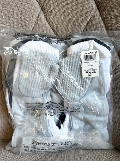 5 Baby Boy Sleepsuits 9-12 Months From George New with Tags — image 6