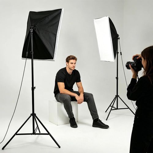 2 X 150W Softbox Lighting Kit Video Photo Soft Box Continuous Light Stand Studio — image 18