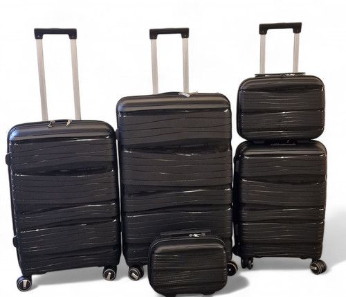 5PC Hard Shell PP Suitcase Set Trolley Case Travel Spinner Wheels Cabin Luggage