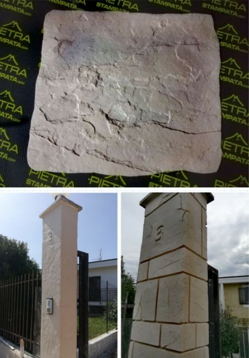 Vertical Concrete Texture Mat Mold Printed Fake Stone Rock Wall — image 1