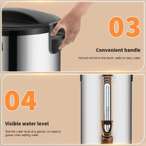 10L Commercial Electric Stainless Steel Tea Urn Hot Water Boiler for UK Catering — image 12