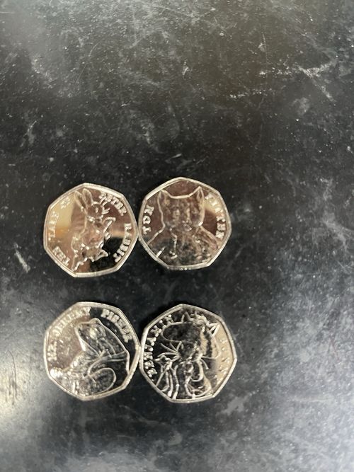 beatrix potter 50p full set 2017 … UNCIRCULATED …. 4 COINS — image 1