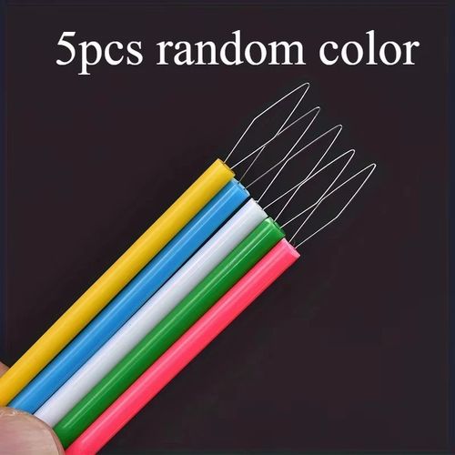 5Pcs Plastic Needle Threaders Hand Sewing Thread Guide Tools for DIY Craft Work — image 3