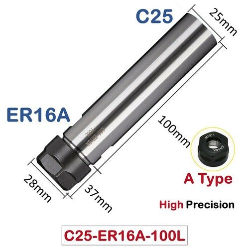 ER8A ER11A ER16A ER20A Straight Shank Extension Mini Collet Chuck with ER Sizes