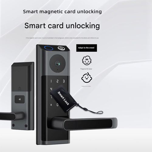 Smart Lock Fingerprint Keyless Door Lock with Camera & Handle  WiFi APP Control — image 4