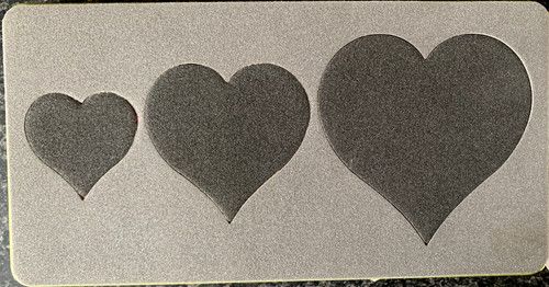 AccuQuilt GO! Heart 2, 3, and 4-inch Fabric Cutting Die #55029 -Cuts 3 Shapes