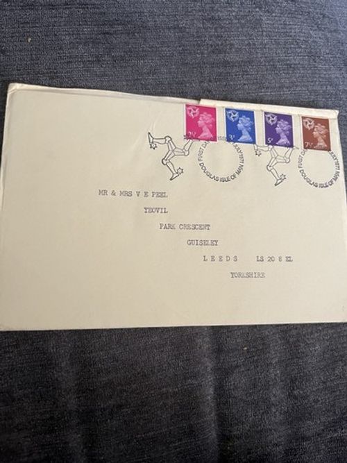 Isle of Man First Day of Issue Cover Elizabeth II 2½p 3p 5p 7½p