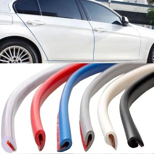 5M Car Door Edge Scratch Protector Strip Auto U Type Rubber Moulding Trim Protec