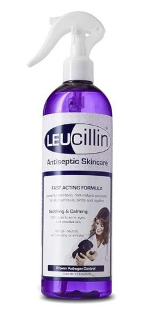 Leucillin Natural Antiseptic, Antibacterial Spray-Skin Care for Dogs Cats Fast