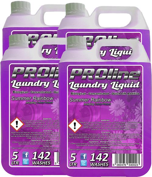 Premium Bio Laundry Liquid / Detergent Colour Wash X4 (568 WASHES) 4x 5ltr — image 1