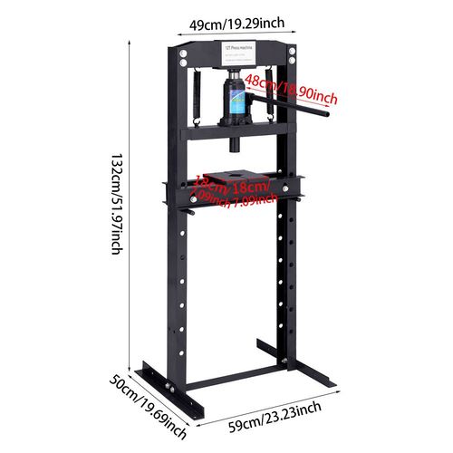 12 Ton Workshop Garage Hydraulic Shop Press Heavy Duty Plates Car Bearing Press — image 9