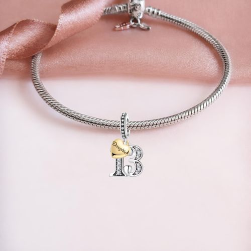 13th 16th 18th 21st 30th 40th 50th or 60th Birthday Charm  925 Sterling Silver — image 3
