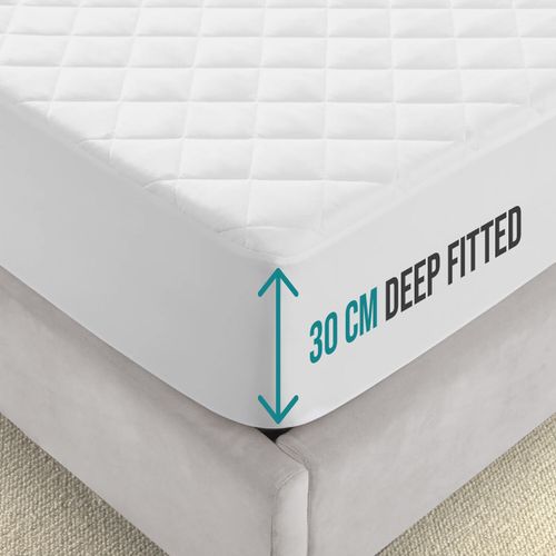 EXTRA DEEP QUILTED MATRESS MATTRESS PROTECTOR FITTED BED COVER ALL SIZES — image 4