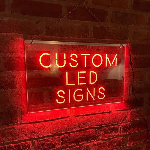 Custom LED Sign Neon Look Personalised Light Up Illuminated Bar Man Cave Sign