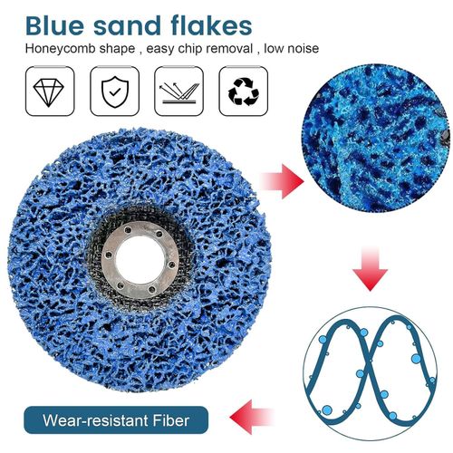 10PCS Poly Strip Wheel Discs Paint Rust Remove Abrasive Angle Grinder 115mm 4.5" — image 7