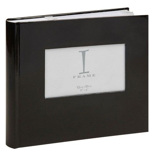 Photo Album with Window to Front 160 6x4 Pictures - Black