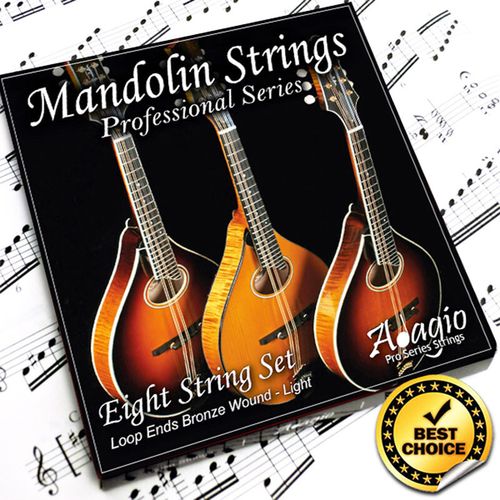 2 PACKS Mandolin Strings With Loop Ends - Light Regular Gauge Long - Adagio Pro  — image 5