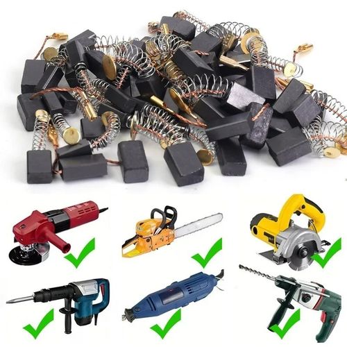 50PC Carbon Brush Replacement Set for Drill Grinder Sander Motor Power Tools Kit — image 2