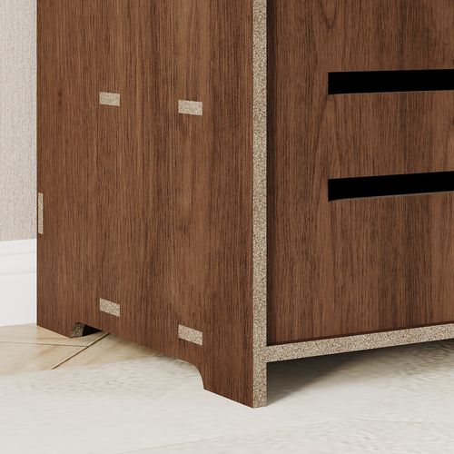 Shoe Cabinet Storage Cupboard Footwear Stand Rack Wooden Double Doors UK — image 12