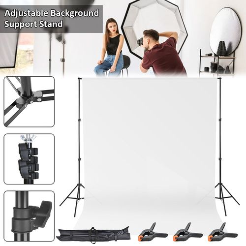 2x2M Photography Photo Studio Background Support Stand Kit Screen Backdrop Set — image 1