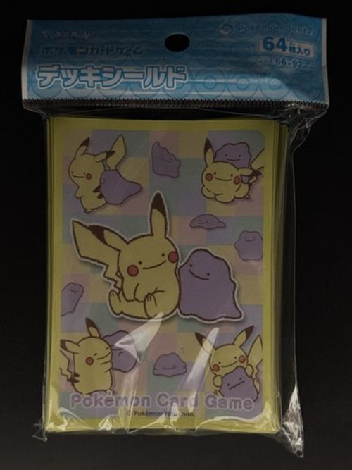 Pokemon Center Ditto ver.2 Yellow Pikachu Deck Shield 64 Sleeves Japanese