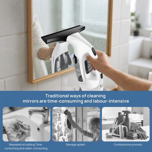 Window Vacuum Cleaner 150ml Tank Vac Compact Rechargeable Cordless Glass Mirror — image 15