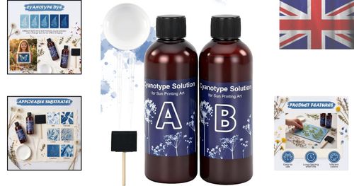 Versatile Cyanotype Kit: Create Unique Sun-Printed Artwork on Fabric & Paper — image 2