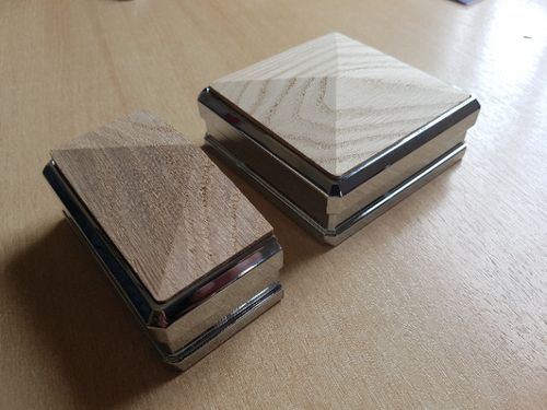Stair Newel Post Connector Metal Oak Cap Join Newel Post to Base — image 5