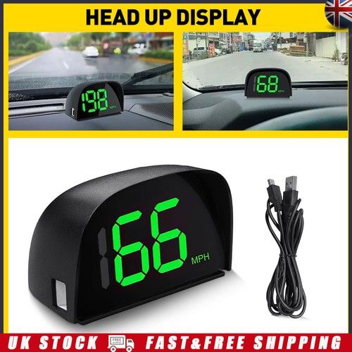 Car HUD Digital GPS Speedometer Head Up Display MPH Overspeed Alarm Universal UK