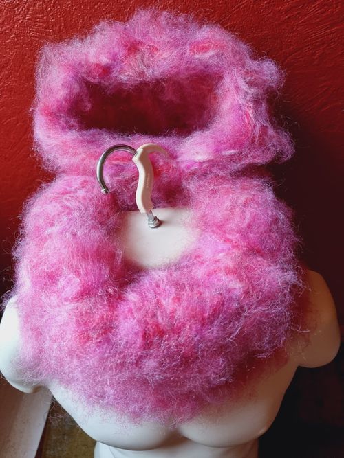 New Luxury Set,Hand Knit In 14 Strands Hat And Neck Warmer,83% Charisma Mohair — image 3