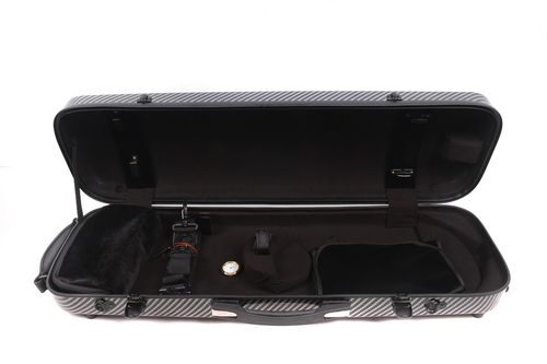 4/4 Black Violin Case Mix carbon fiber hard shell High strength Professional — image 4