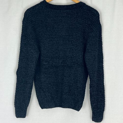 Womens Crew Neck Textured Short Soft Chenille Pullover Jumper ONE SIZE SMALL — image 3