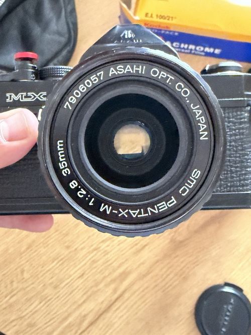 Pentax MX 35mm SLR Film Camera Black w/ 50mm f/1.7 Lens w/ 35mm f/2.8 — image 4