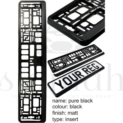 Pair of Premium Number Plate Holders | Front & Rear Frames | Stylish Matte Black — image 2