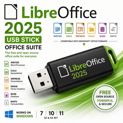 Libre Office Suite New 2025 For Windows Word Processor Database Spreadsheet etc — image 1