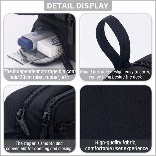 Large Capacity Pencil Case Multi Layer Compartment School Stationery Storage Bag — image 4