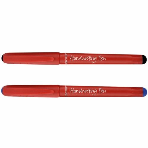 Manuscript Handwriting Pen Blue Black Mix Ink Comfort Grip School 1 -200